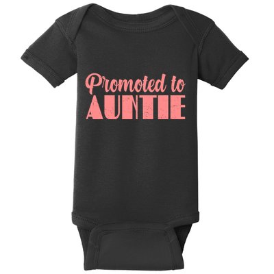 Promoted To Auntie New Baby Niece Nephew Baby Bodysuit