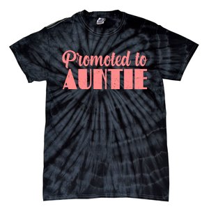 Promoted To Auntie New Baby Niece Nephew Tie-Dye T-Shirt