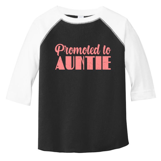 Promoted To Auntie New Baby Niece Nephew Toddler Fine Jersey T-Shirt
