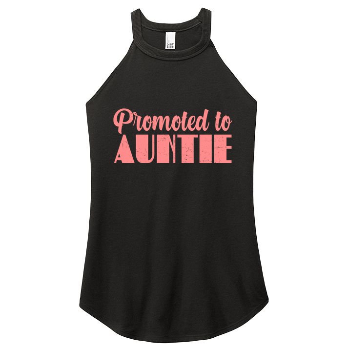 Promoted To Auntie New Baby Niece Nephew Women's Perfect Tri Rocker Tank