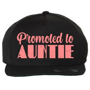 Promoted To Auntie New Baby Niece Nephew Wool Snapback Cap