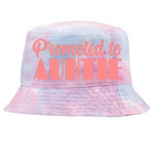 Promoted To Auntie New Baby Niece Nephew Tie-Dyed Bucket Hat