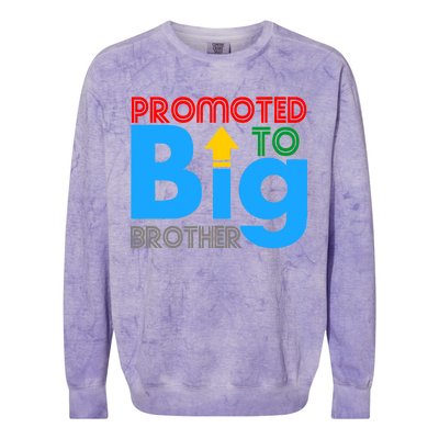 Promoted To Big Brother Colorful Logo Colorblast Crewneck Sweatshirt