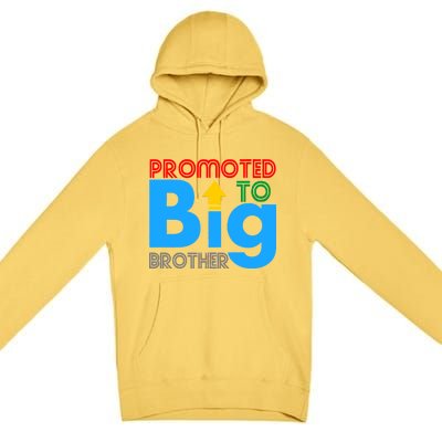 Promoted To Big Brother Colorful Logo Premium Pullover Hoodie