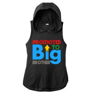 Promoted To Big Brother Colorful Logo Ladies PosiCharge Tri-Blend Wicking Draft Hoodie Tank