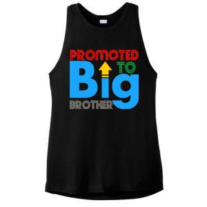 Promoted To Big Brother Colorful Logo Ladies PosiCharge Tri-Blend Wicking Tank