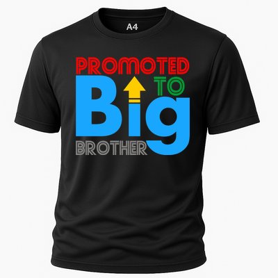 Promoted To Big Brother Colorful Logo Cooling Performance Crew T-Shirt