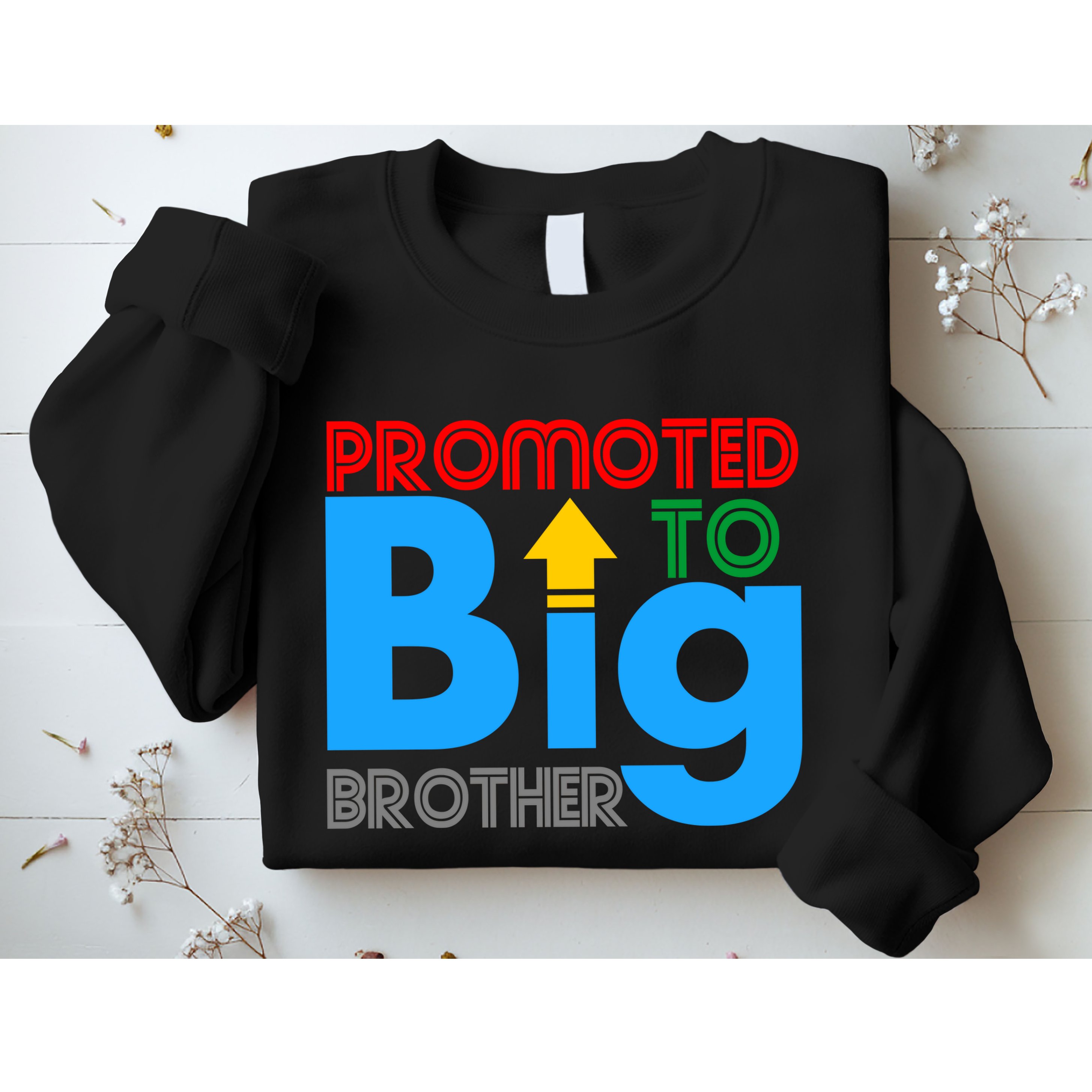 Promoted To Big Brother Colorful Logo Sweatshirt