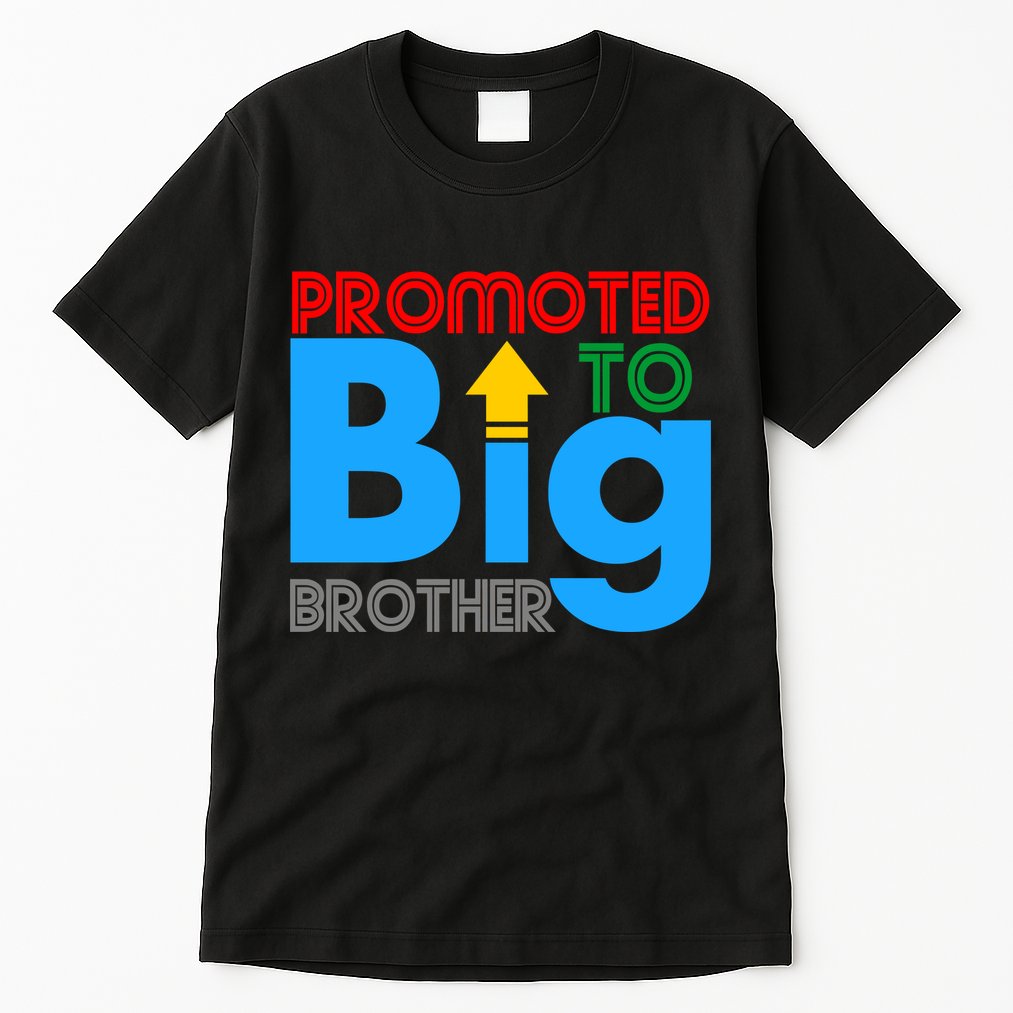 Promoted To Big Brother Colorful Logo Tall T-Shirt