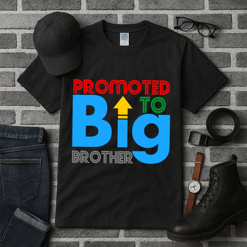 Promoted To Big Brother Colorful Logo Tall T-Shirt