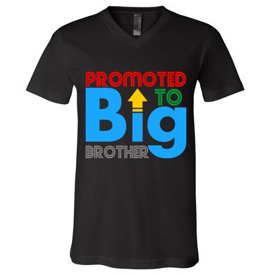 Promoted To Big Brother Colorful Logo V-Neck T-Shirt