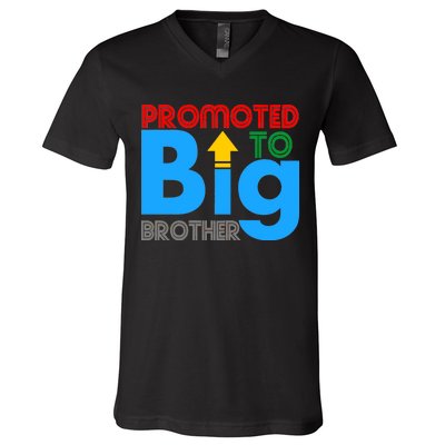 Promoted To Big Brother Colorful Logo V-Neck T-Shirt