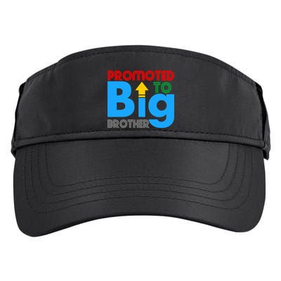 Promoted To Big Brother Colorful Logo Adult Drive Performance Visor