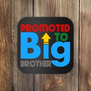 Promoted To Big Brother Colorful Logo Coaster