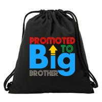 Promoted To Big Brother Colorful Logo Drawstring Bag