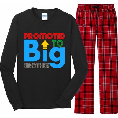 Promoted To Big Brother Colorful Logo Long Sleeve Pajama Set