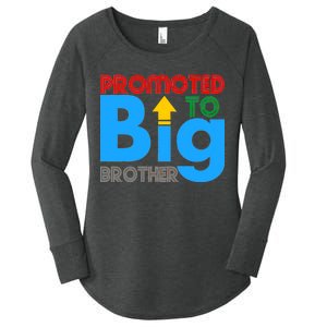 Promoted To Big Brother Colorful Logo Women's Perfect Tri Tunic Long Sleeve Shirt