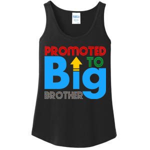 Promoted To Big Brother Colorful Logo Ladies Essential Tank