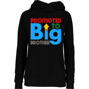 Promoted To Big Brother Colorful Logo Womens Funnel Neck Pullover Hood