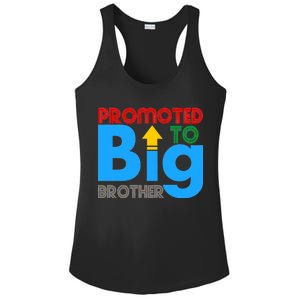 Promoted To Big Brother Colorful Logo Ladies PosiCharge Competitor Racerback Tank