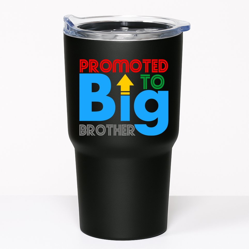 Promoted To Big Brother Colorful Logo Tumbler