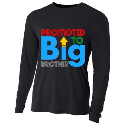 Promoted To Big Brother Colorful Logo Cooling Performance Long Sleeve Crew