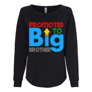 Promoted To Big Brother Colorful Logo Womens California Wash Sweatshirt