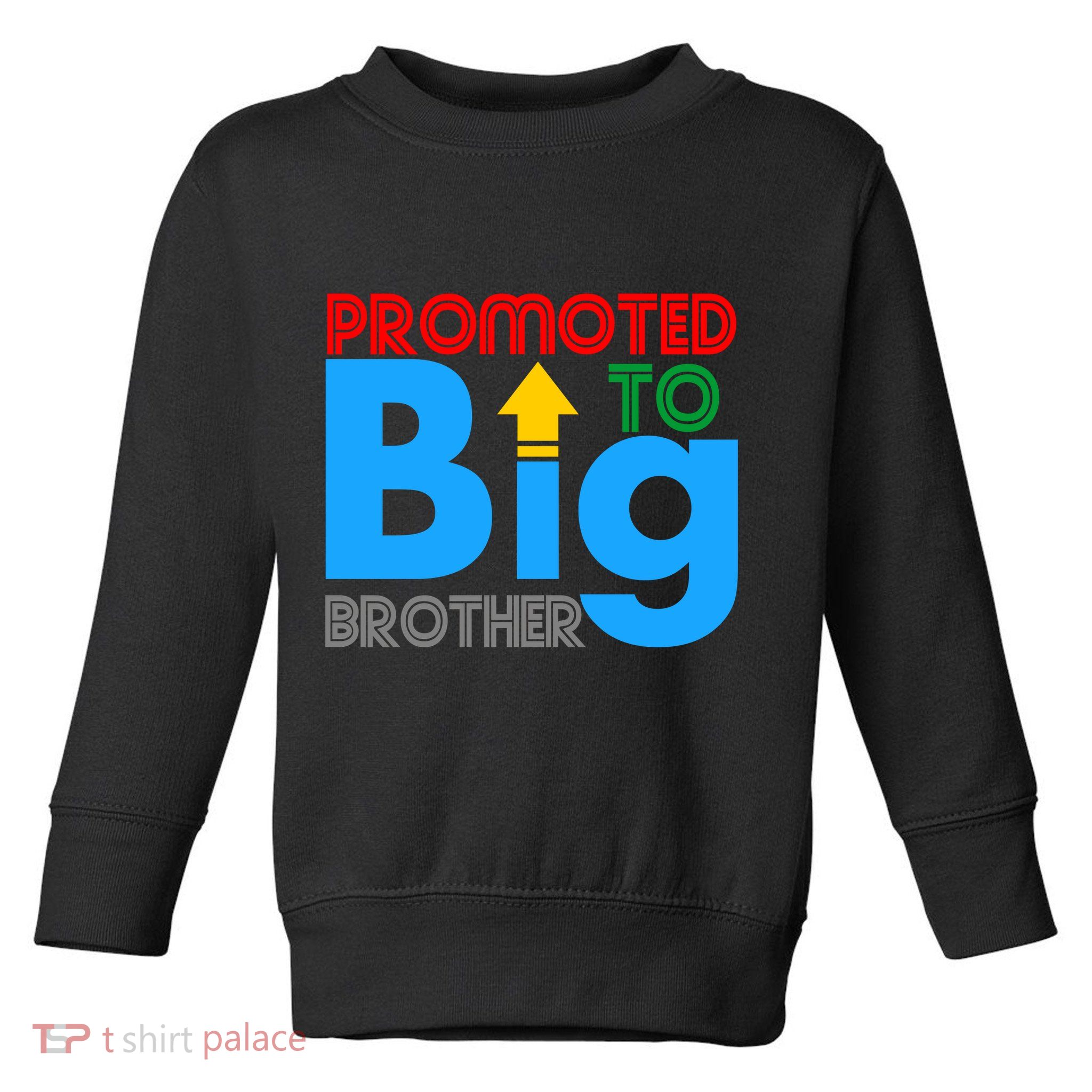 Promoted To Big Brother Colorful Logo Toddler Sweatshirt