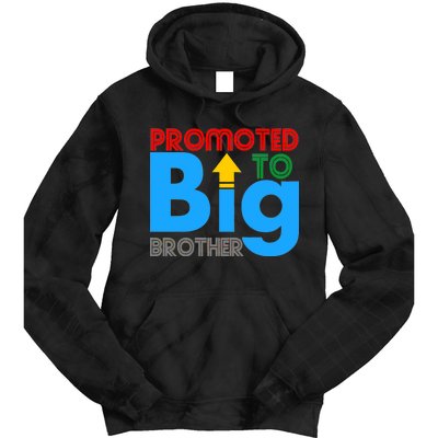 Promoted To Big Brother Colorful Logo Tie Dye Hoodie