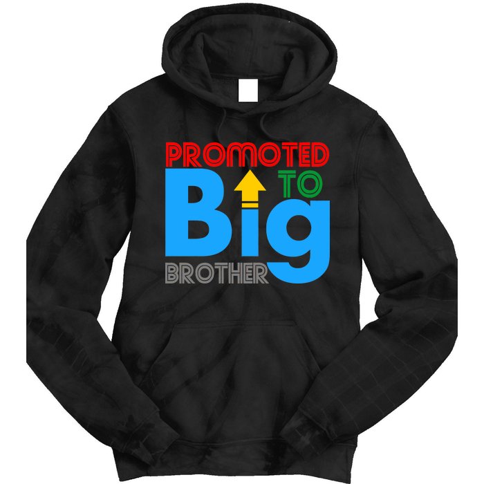 Promoted To Big Brother Colorful Logo Tie Dye Hoodie