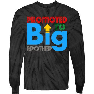 Promoted To Big Brother Colorful Logo Tie-Dye Long Sleeve Shirt