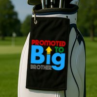Promoted To Big Brother Colorful Logo Golf Towel