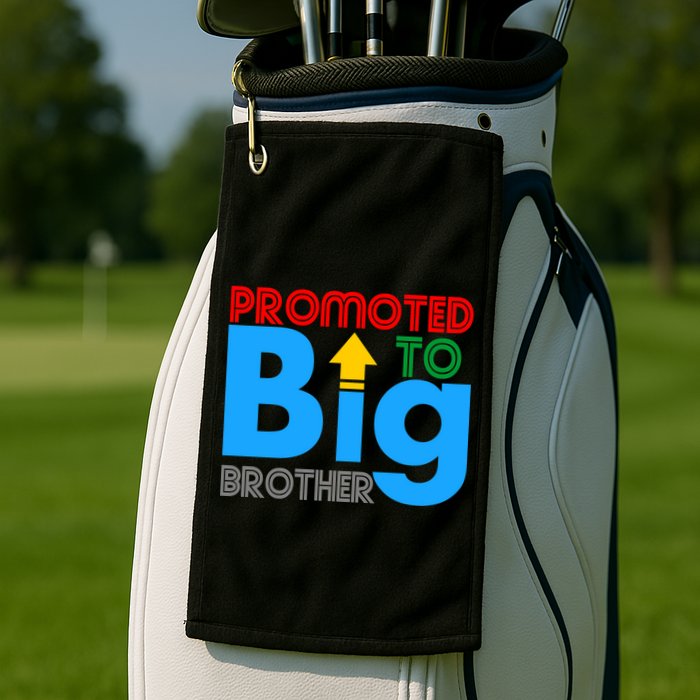 Promoted To Big Brother Colorful Logo Golf Towel
