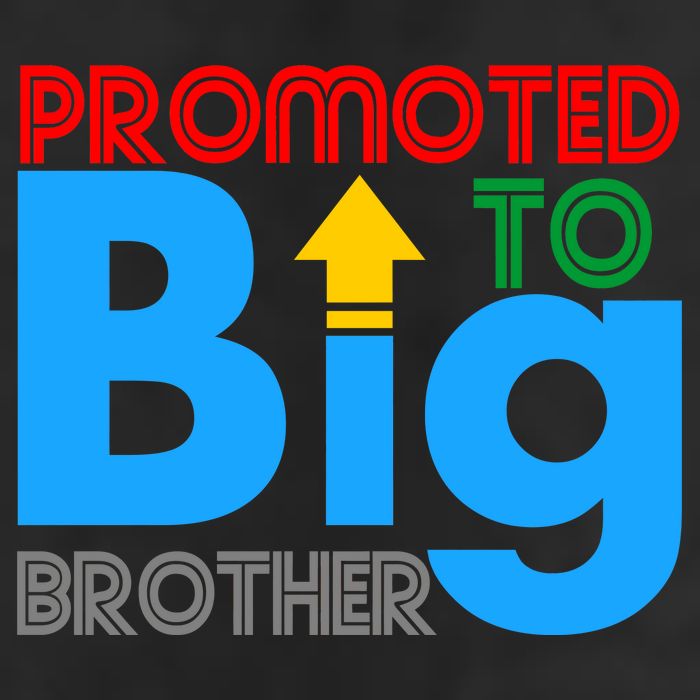 Promoted To Big Brother Colorful Logo Golf Towel