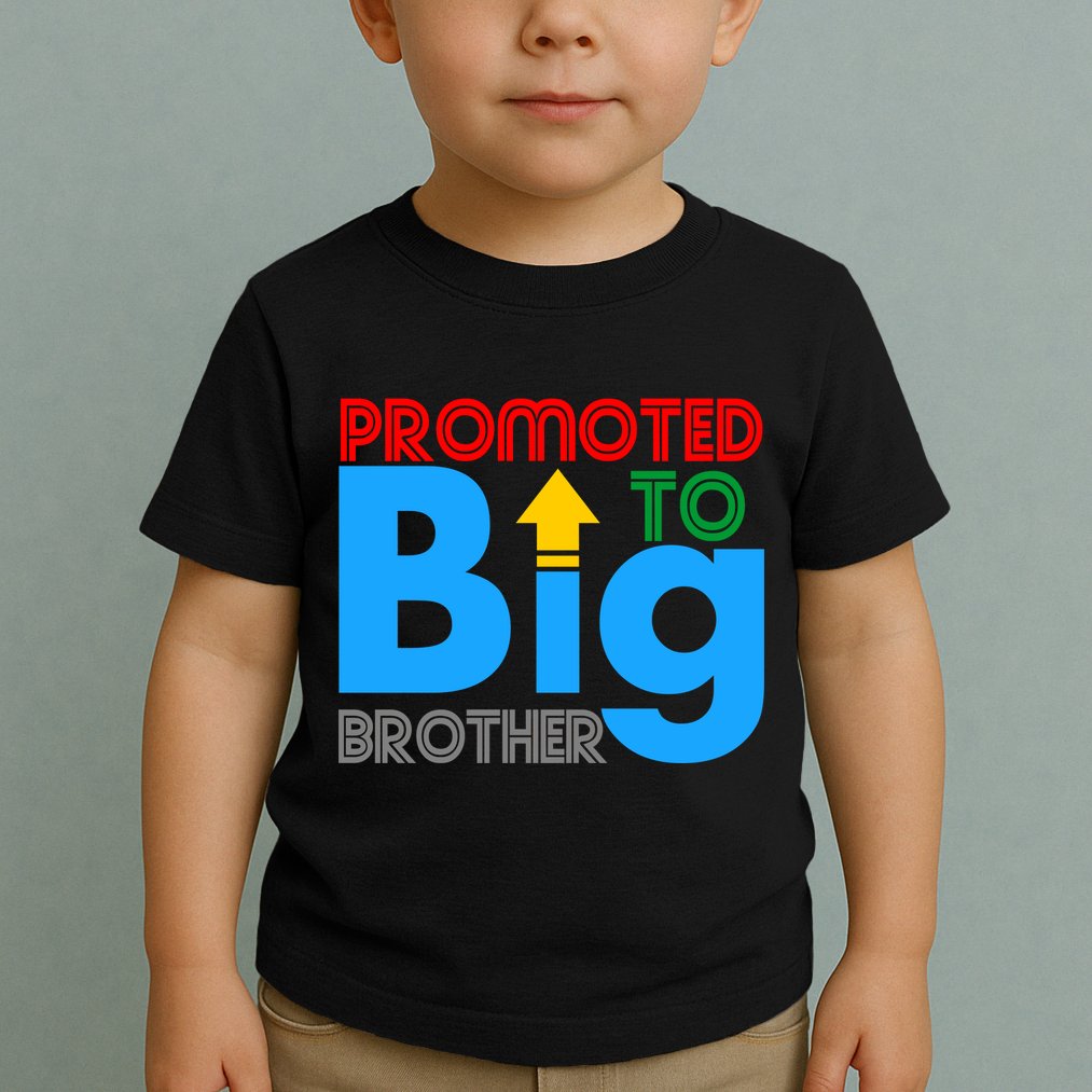 Promoted To Big Brother Colorful Logo Toddler T-Shirt