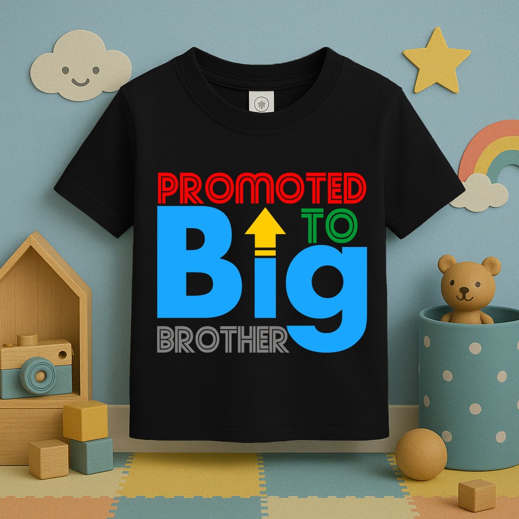 Promoted To Big Brother Colorful Logo Toddler T-Shirt
