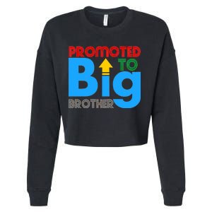 Promoted To Big Brother Colorful Logo Cropped Pullover Crew