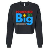 Promoted To Big Brother Colorful Logo Cropped Pullover Crew