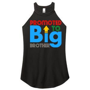 Promoted To Big Brother Colorful Logo Women's Perfect Tri Rocker Tank