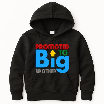 Promoted To Big Brother Colorful Logo Kids Hoodie