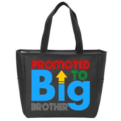 Promoted To Big Brother Colorful Logo Zip Tote Bag