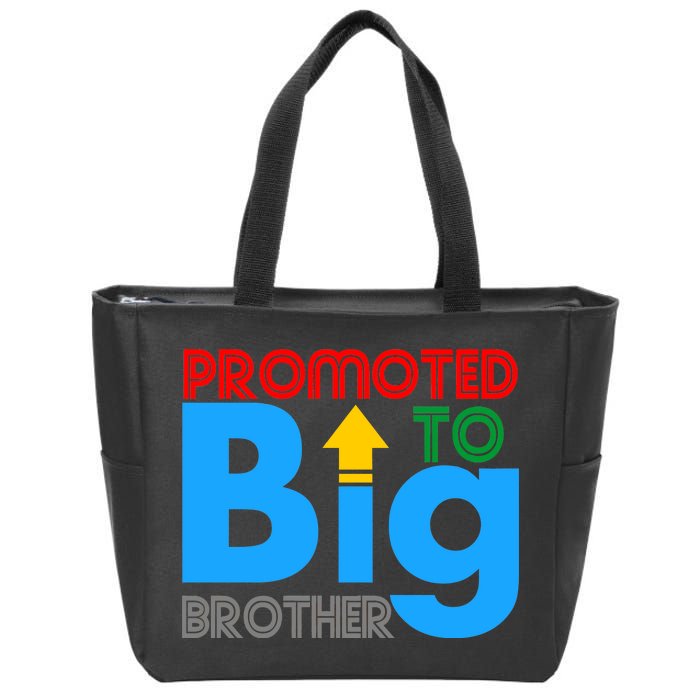 Promoted To Big Brother Colorful Logo Zip Tote Bag