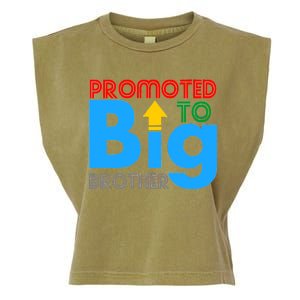 Promoted To Big Brother Colorful Logo Garment-Dyed Women's Muscle Tee