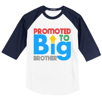 Promoted To Big Brother Colorful Logo Baseball Sleeve Shirt