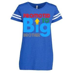 Promoted To Big Brother Colorful Logo Enza Ladies Jersey Football T-Shirt