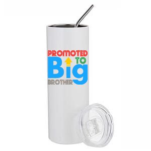 Promoted To Big Brother Colorful Logo Stainless Steel Tumbler