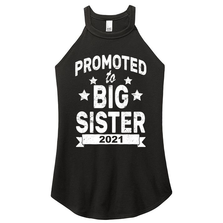 Promoted To Big Sister 2021 Women's Perfect Tri Rocker Tank