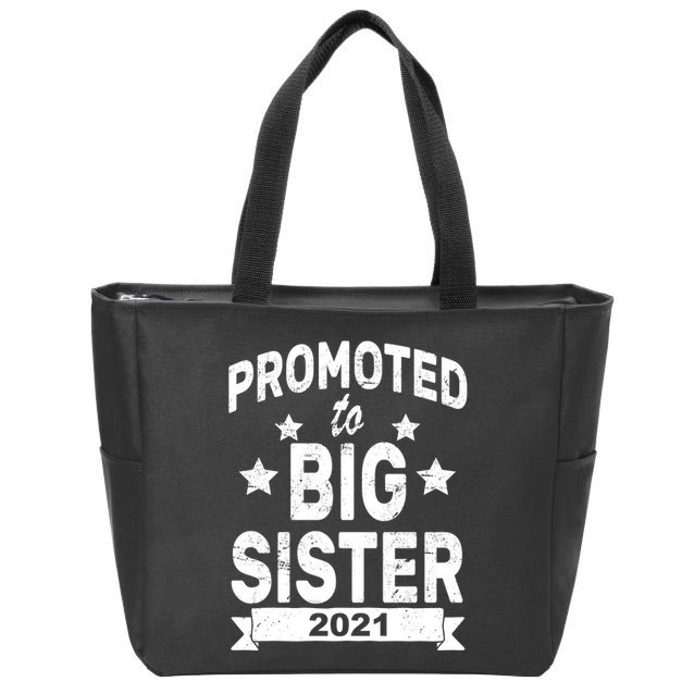 Promoted To Big Sister 2021 Zip Tote Bag