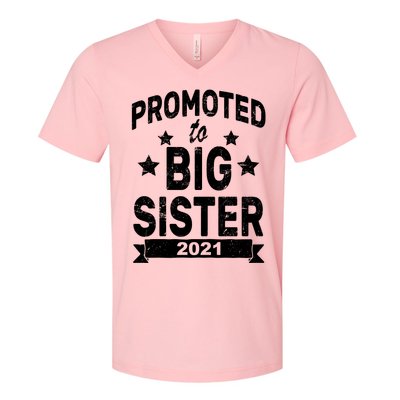 Promoted To Big Sister 2021 V-Neck T-Shirt