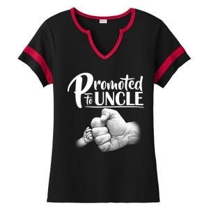 Promoted To Uncle Ladies Halftime Notch Neck Tee